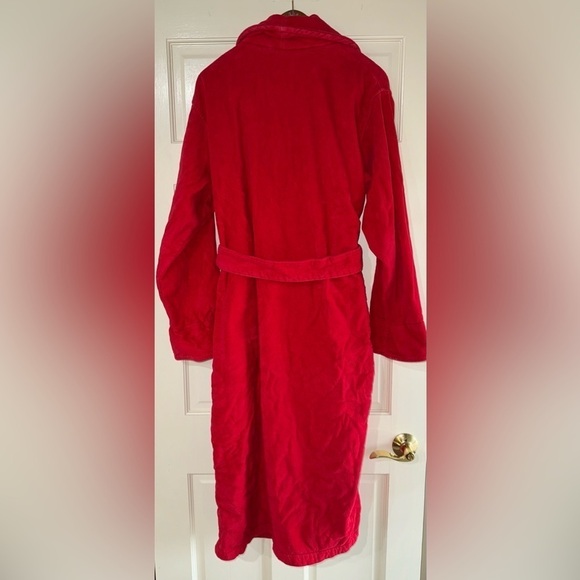 VTG Victoria's Secret Plush Robe Terry Cloth Robe Women Size M/L Red - Picture 3 of 9